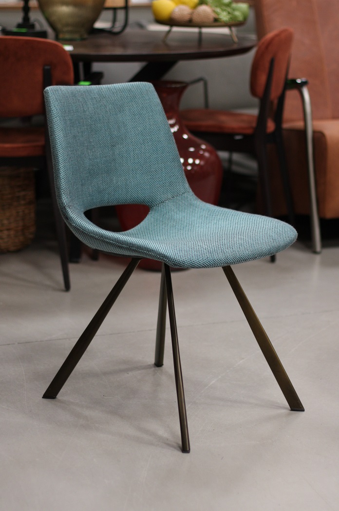 Eetkamerstoel Sophie stof blauw