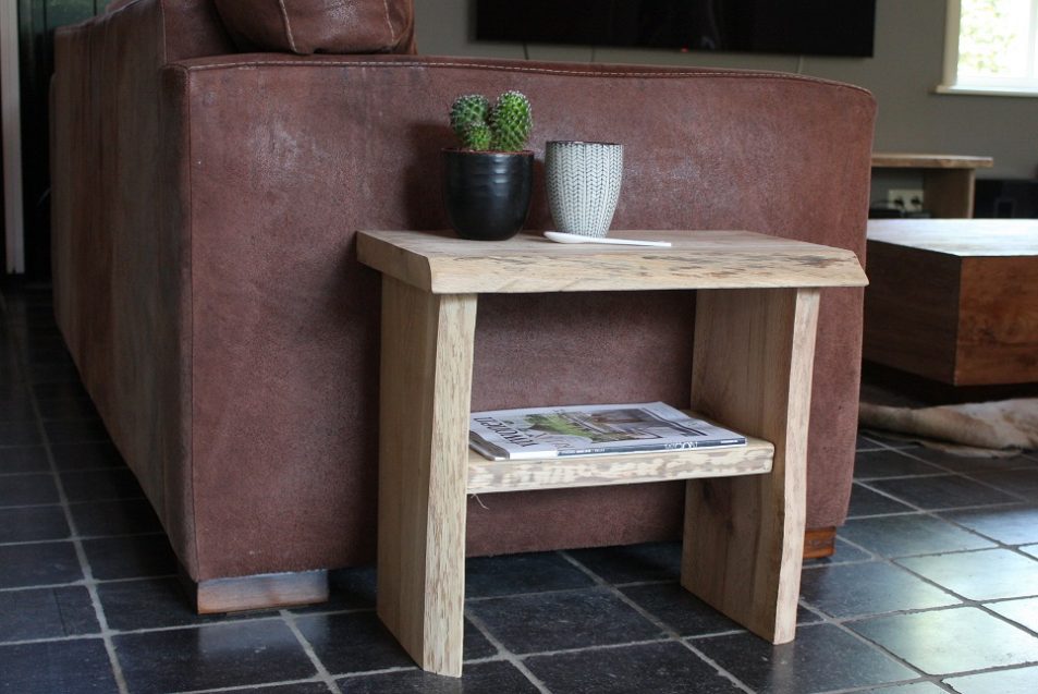 15 bijzettafel bankje eiken hout landelijk hal54