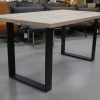 4a eettafel metaal U-poot melamine hout 160 x 90 cm industrieel hal54