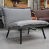 33 fauteuil Bastia Jess design metaal leer Royal Light Grey hal54