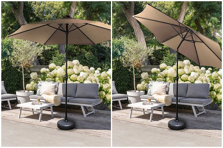 Uitvoerder Patch burgemeester Parasol Ø300 cm. + voet (taupe) – Hal54.nl