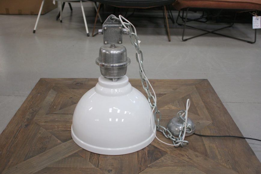 5 hanglamp Clinton light & Living metaal wit fabriekslamp industrieel hal54