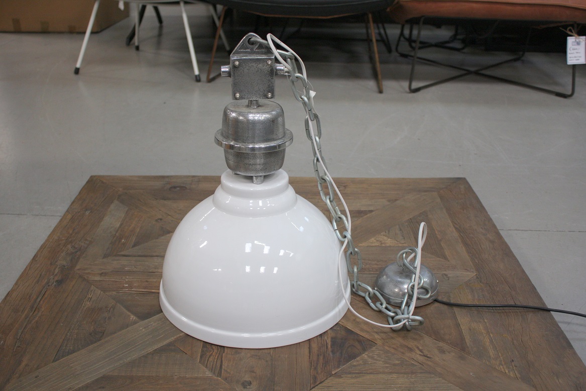 Het de bedoeling touw Bedrijf lamp industrieel wit eenvoudig Zilver