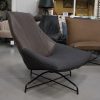 1a fauteuil Beal Swivel Jess design metaal leer stof Bonanza Grey Odense Grafite hal54