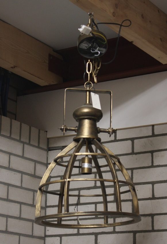 45 ronde metalen hanglamp Amy brons Light & living hal54