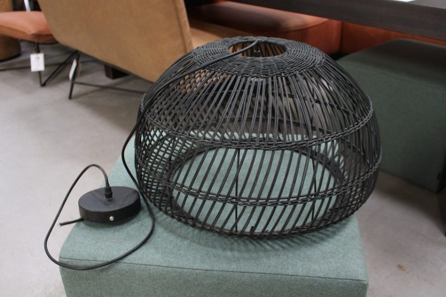 47a hanglamp Evelie Light & living rotan zwart rond hal54