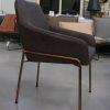 7a eetkamerstoelen Jolly Jess design metaal koper leer Bonanza Dark Brown donkerbruin hal54