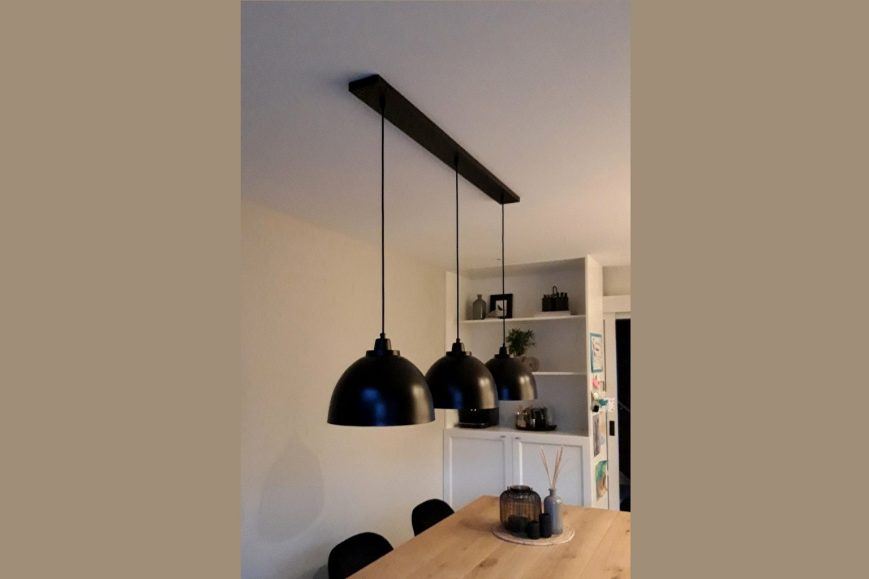 24e 3 lichts hanglamp Kylie Light & Living zwart metaal goud hal54-001