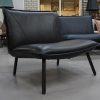 3 fauteuil Blizzard Jess design metaal leer Rawhide Wild Black zwart hal54