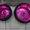 2f wandlamp wall lamp zwart roze mataal Light & living rond hal54