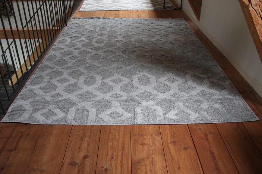 14 vloerkleed carpet Pisa grijs beige ruit 200 x 290 cm hal54