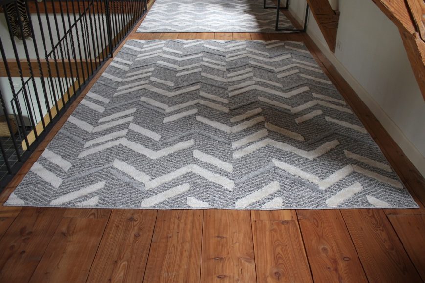 16 vloerkleed carpet Pisa grijs beige ruit 200 x 290 cm hal54