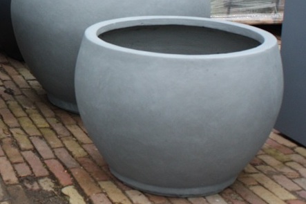 Ronde clayfibre bloempot Monika Ø63 cm. (Authentic Grey)