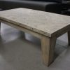 7 robuuste houten salontafel met vissengraat hal54