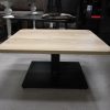 9 vierkante zware sterke salontafel metaal hout melamine hal54