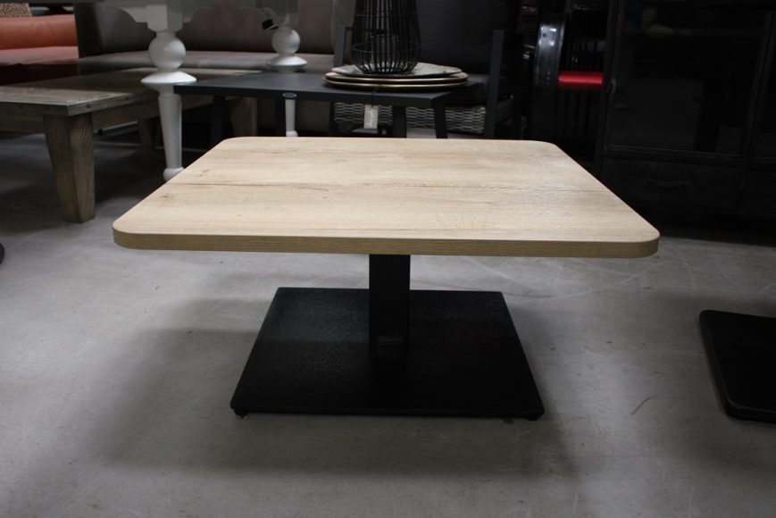 9 vierkante zware sterke salontafel metaal hout melamine hal54