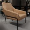 2a fauteuil Jolly Jess Design metaal leer Bonanza naturel hal54