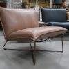 17 fauteuil Earl Jess design metaal verkoperd koper leer Luxor hal54