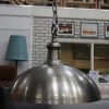 22 ronde metalen hanglamp Demi nikkel 50 cm hal54