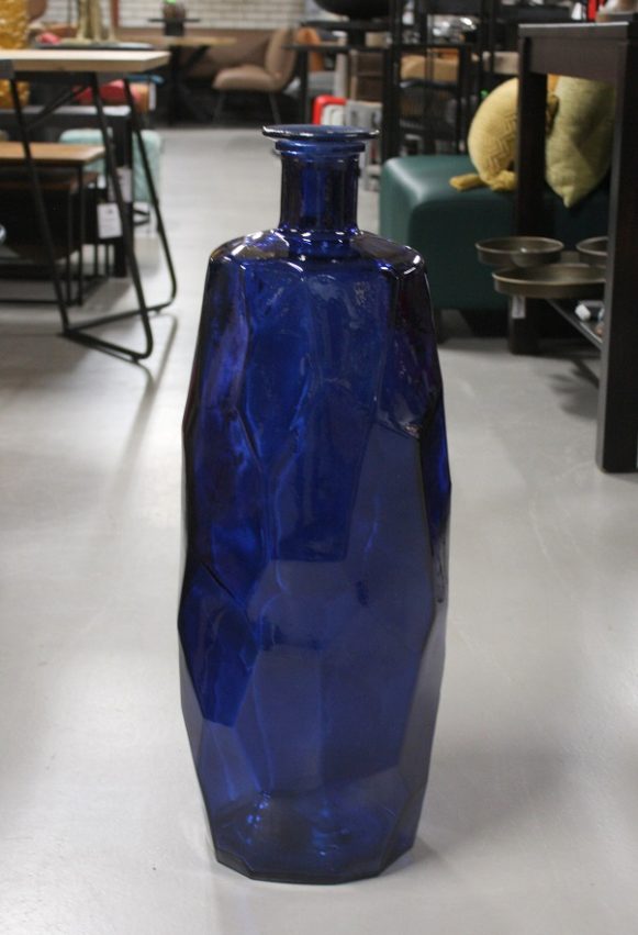 20 hoge vaas Timanti glas blauw light en living 75 cm hoog hal54