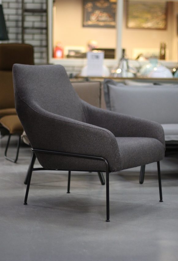 3 fauteuil Jolly Jess Design metaal stof Odense Taupe hal54
