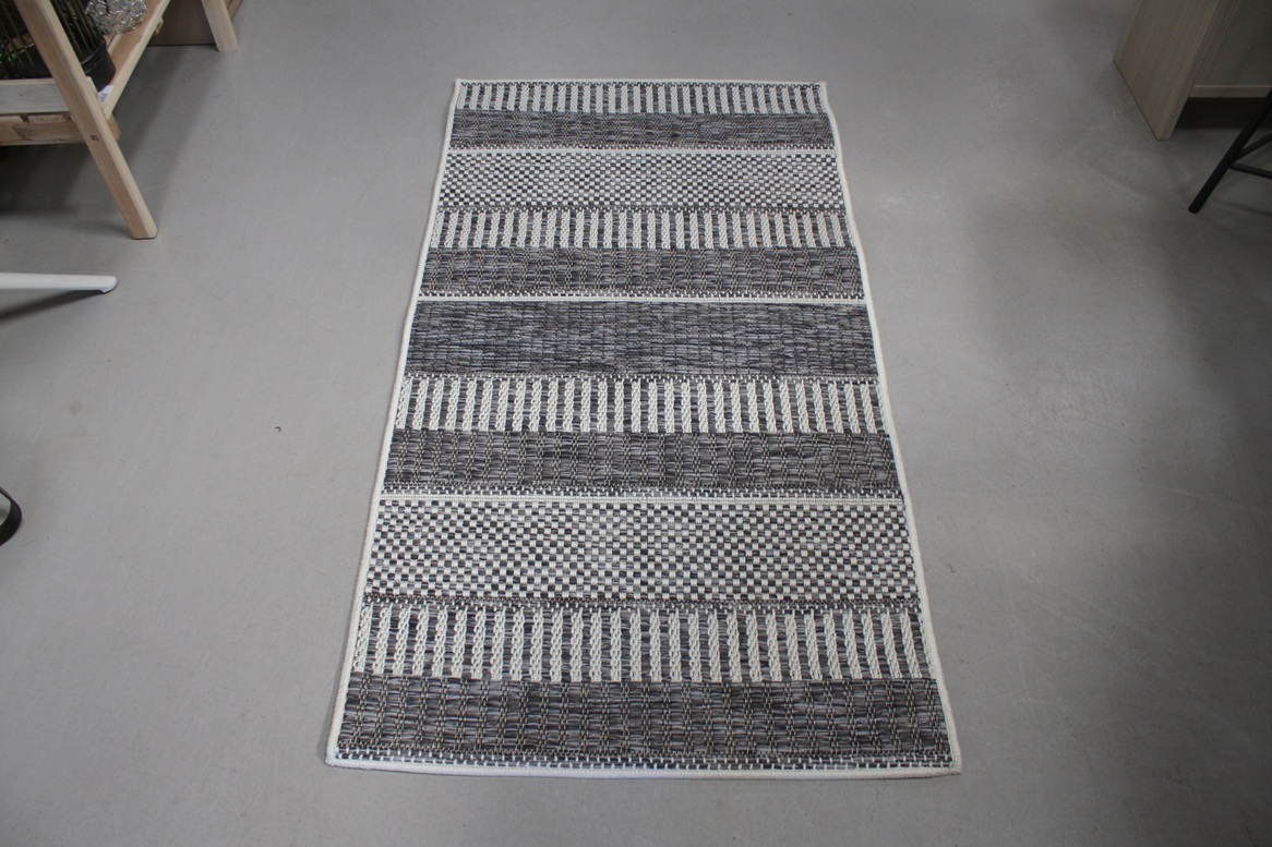Vloerkleed / buitenkleed antraciet 80x150