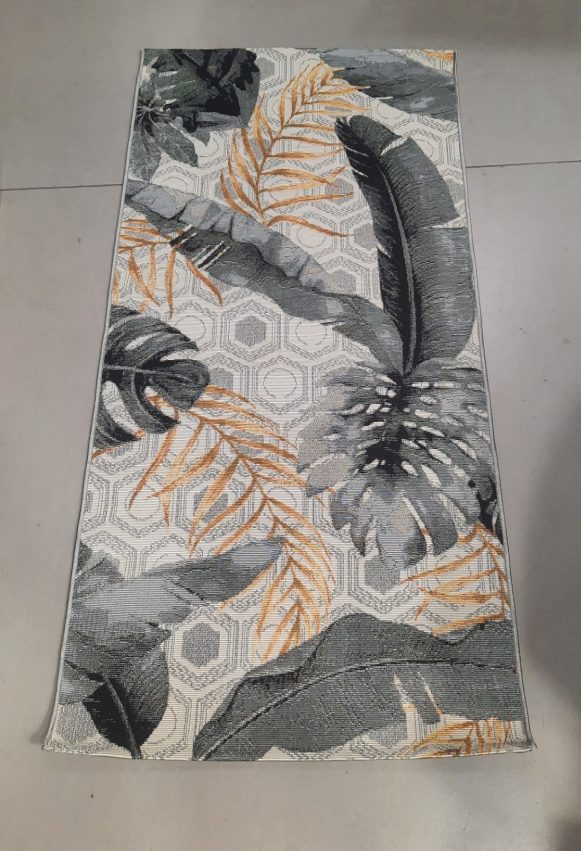 14 vloerkleed flair gold leaves buitenkleed 80 x 165 cm hal54-