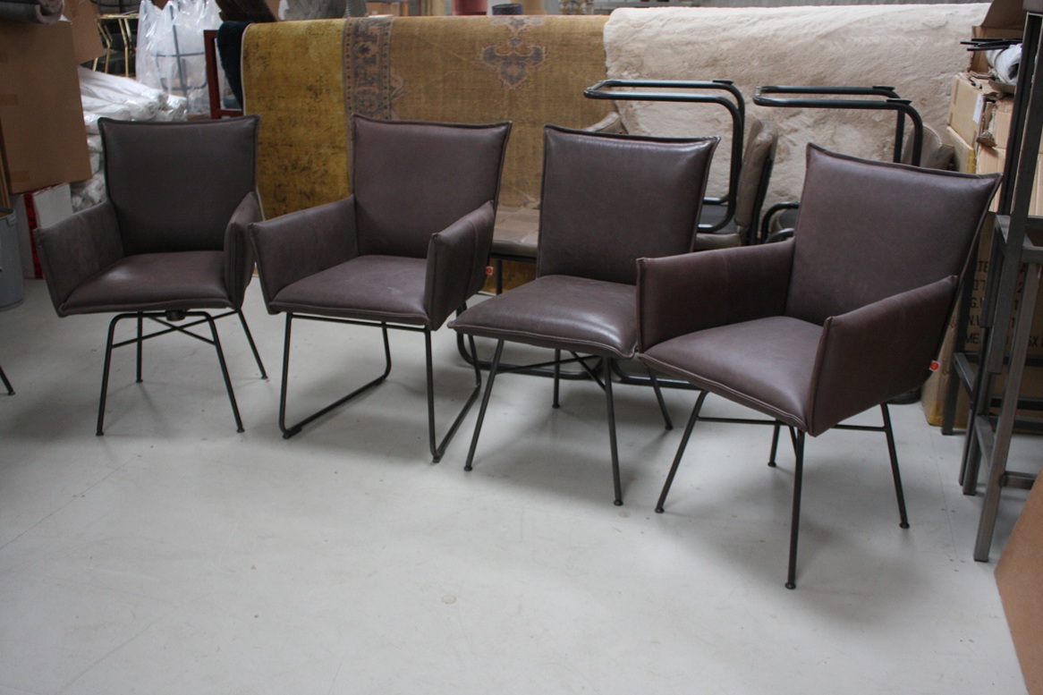 Eetkamerstoel Sanne Bonanza Dark Brown (set van 4)