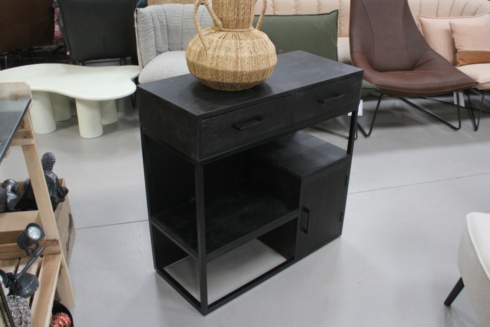 Halkast / sidetable / dressoir zwart