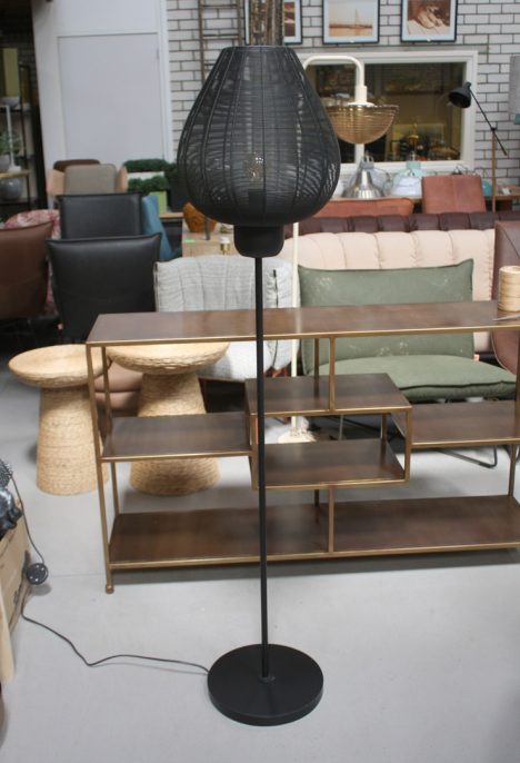Vloerlamp zwart metaal
